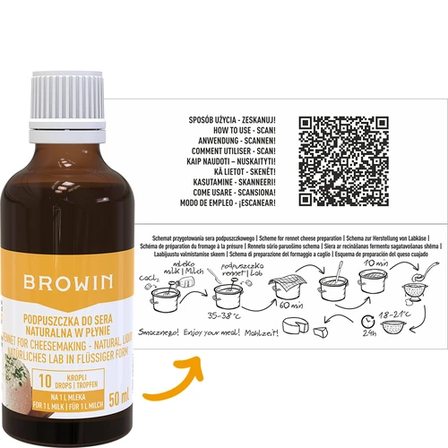 Cheag natural lichid pentru brânză 50 ml - 2
