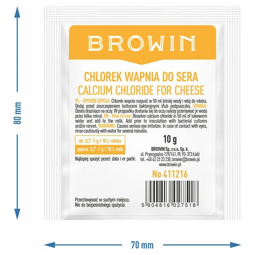 Clorură de calciu pentru brânză, 10 g - 11