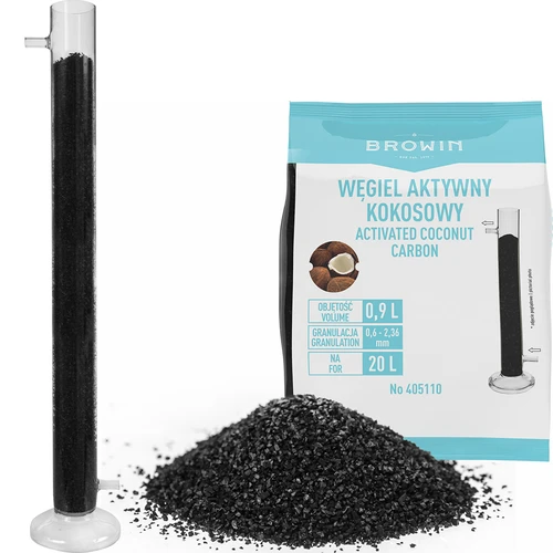 Coloană de filtrare din sticlă cu alcoolmetru, furtun de silicon și cărbune de cocos - 2