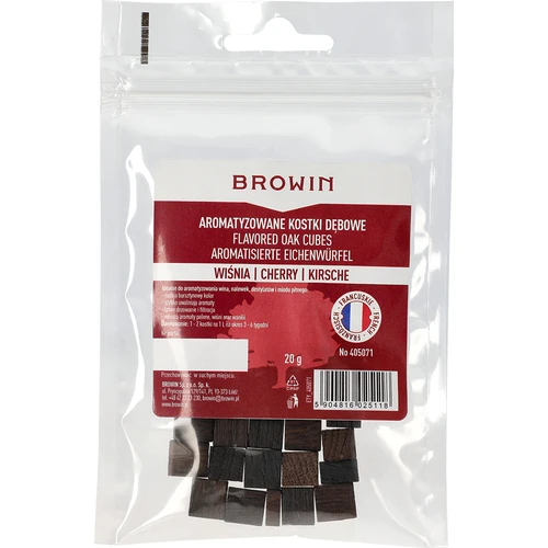 Cuburi de stejar francez, puternic prăjite, aromatizate - Vișină, 20 g - 2