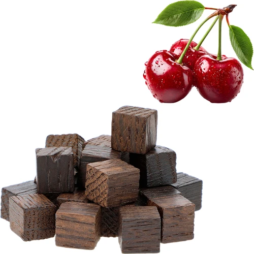 Cuburi de stejar francez, puternic prăjite, aromatizate - Vișină, 20 g - 3