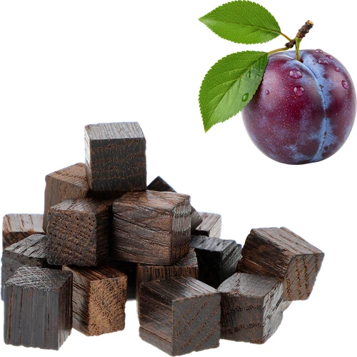 Cuburi din stejar francez, puternic prăjite, aromatizate – Prună, 20 g - 3