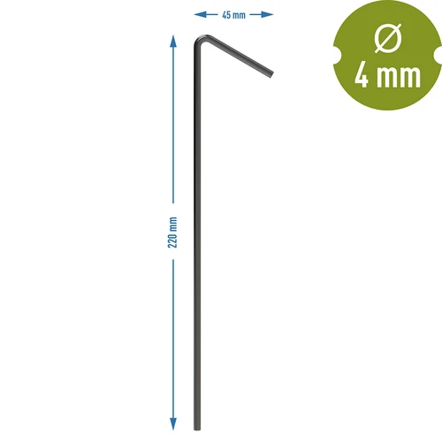 Cuie drepte pentru cort - 10 buc. - 6