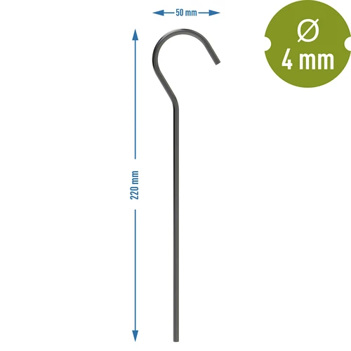 Cuie îndoite pentru cort - 10 buc. - 6