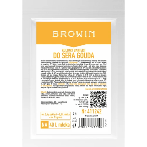 Culturi bacteriene pentru brânză gouda