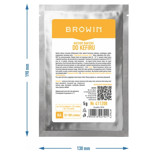 Culturi bacteriene pentru chefir și lapte acru (lapte prins), 5 g - 2