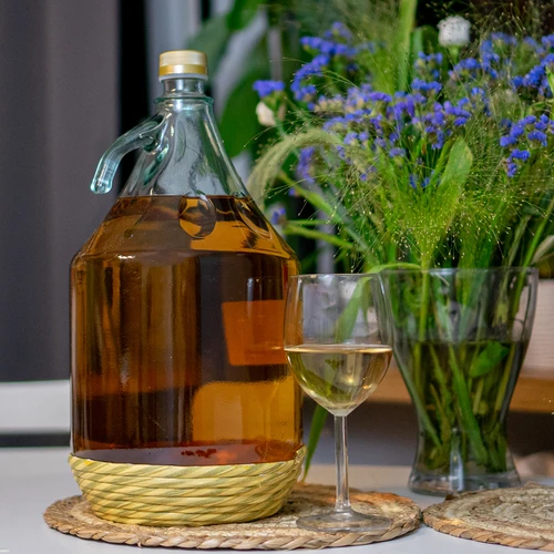 Damigeană Dama 5L în împletitură, cu capac - 4