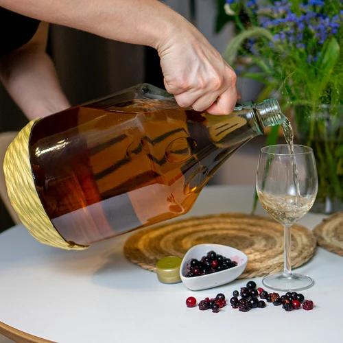 Damigeană Dama 5L în împletitură, cu capac - 5