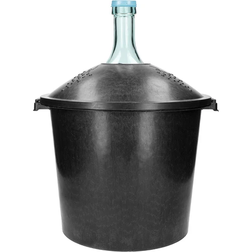 Damigeană din sticlă pentru vin, 25 L – cu coș din plastic