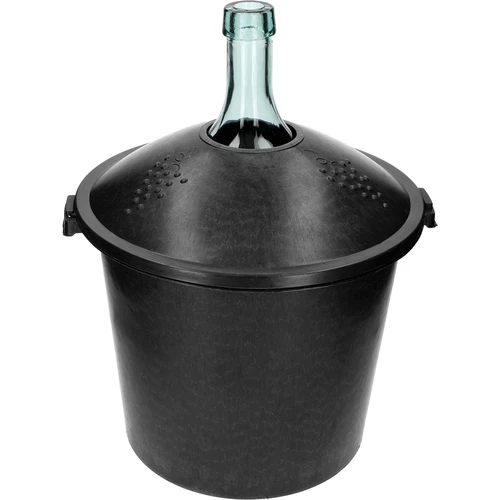 Damigeană din sticlă pentru vin, 25 L – cu coș din plastic - 3
