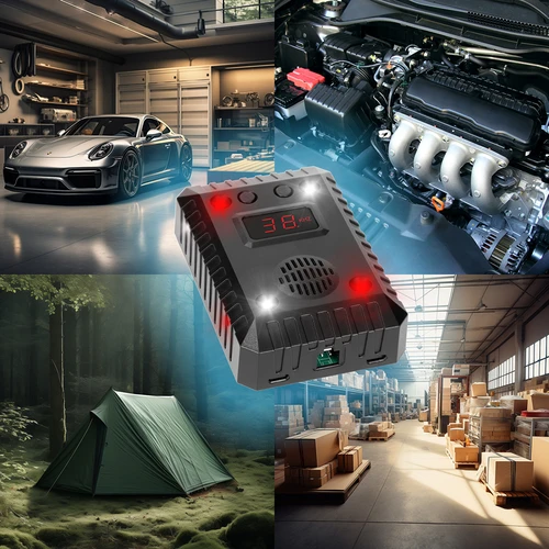 Dispozitiv de alungare a jderilor și rozătoarelor pentru mașini și încăperi (ultrasunete +LED) - 14