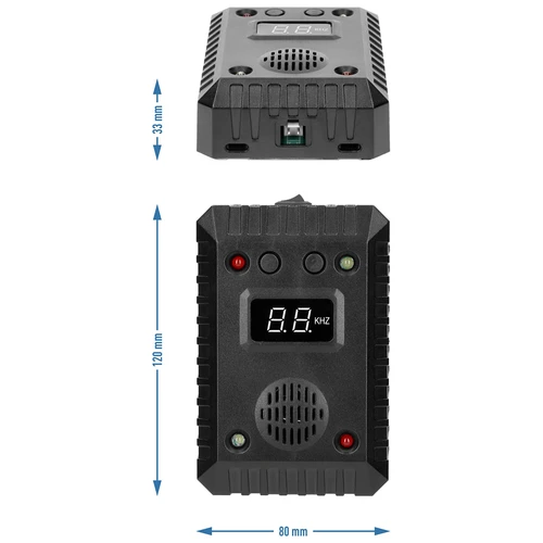 Dispozitiv de alungare a jderilor și rozătoarelor pentru mașini și încăperi (ultrasunete +LED) - 13