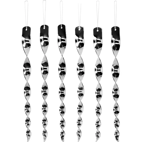 Dispozitiv de alungare a păsărilor – spirale reflectorizante argintii, 6 bucăți