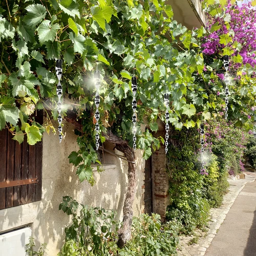 Dispozitiv de alungare a păsărilor – spirale reflectorizante argintii, 6 bucăți - 9