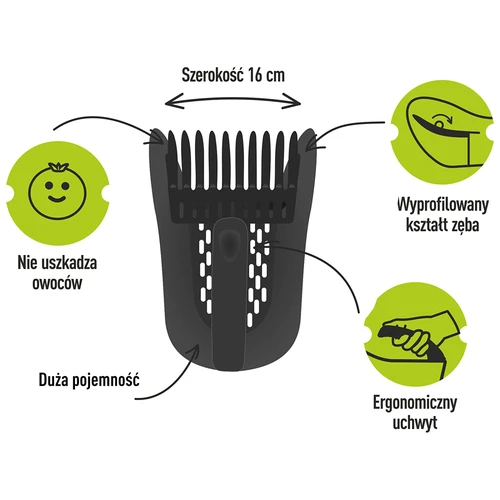 Dispozitiv de cules fructe mici din plastic, negru - 7