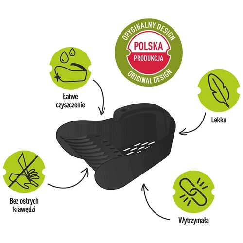 Dispozitiv de cules fructe mici din plastic, negru - 8