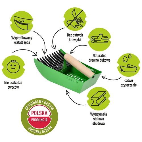 Dispozitiv de cules fructe mici, metalic verde - 8