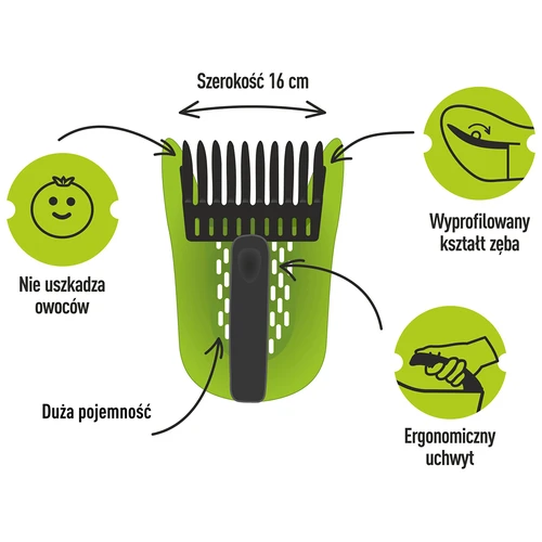 Dispozitiv de cules fructe mici, verde, din material plastic - 7