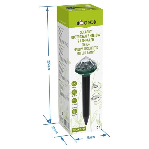 Dispozitiv solar de alungare a cârtițelor cu lampă LED - 9