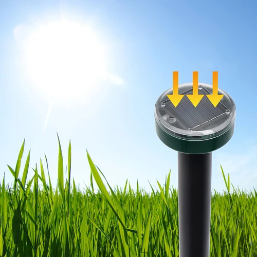 Alungător solar pentru cârtițe – protecție eficientă și sigură, într-un mod uman, pentru grădina dumneavoastră, set de 4 bucăți. - 11