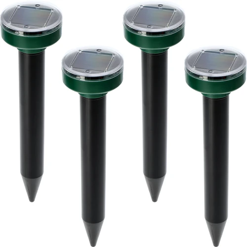 Dispozitiv solar de respingere a cârtițelor – protecție eficientă, sigură și umană a grădinii, set de 4 buc.