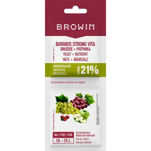 Drojdie Bayanus + nutrienți - Universal - 21%, 17 g