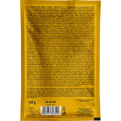 Drojdie de distilare Turbo Grom 24h - 2