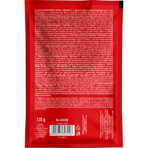 Drojdie de distilare Turbo Grom 72h - 2