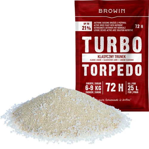 Drojdie de distilerie Turbo Torpedo 72h 21% - 120 g - 3