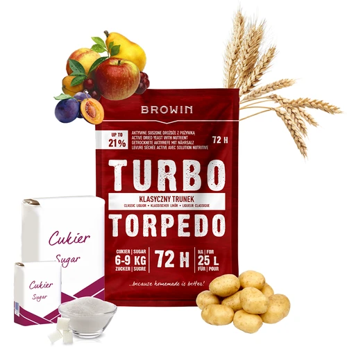 Drojdie de distilerie Turbo Torpedo 72h 21% - 120 g - 4