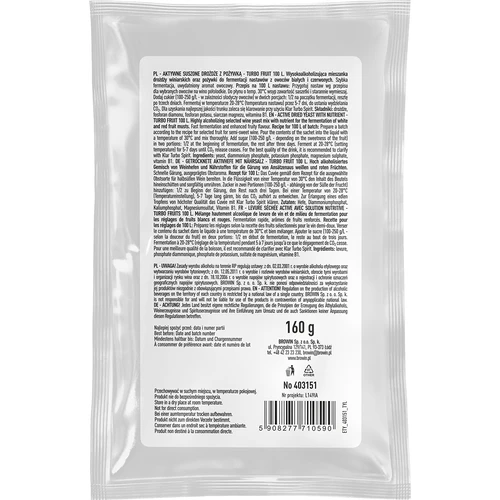 Drojdie de vin Turbo Fruit 5-7 zile 100 L - 2
