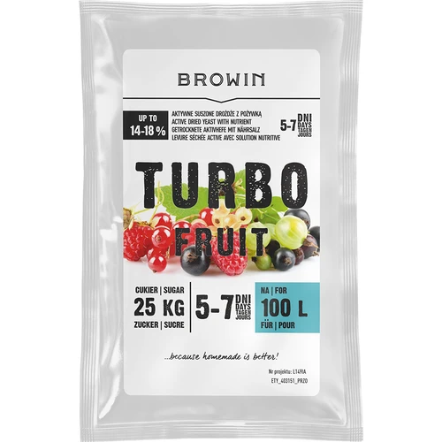 Drojdie de vin Turbo Fruit 5-7 zile 100 L  - 1 