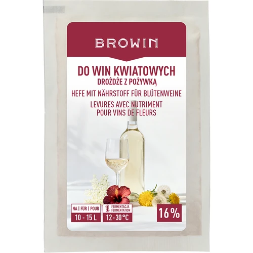 Drojdie enologică cu nutrient – pentru vinuri din flori, 10–15 L