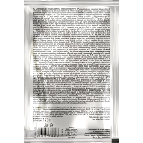 Drojdie pentru distilare Turbo Grappa 7-10 zile - 3