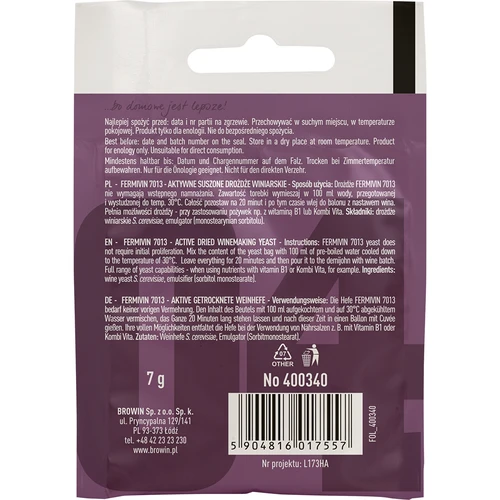 Drojdie pentru vinificație Fermivin 7013, 7 g - 2