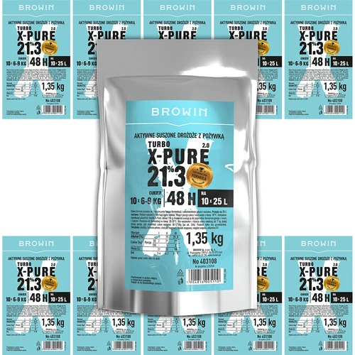 Drojdie Turbo X-Pure 21,3%, 10 x 25 L, 1,35 kg - 6