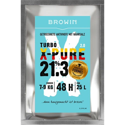Drojdie Turbo X-Pure 21,3 %, 48 h, 25 L