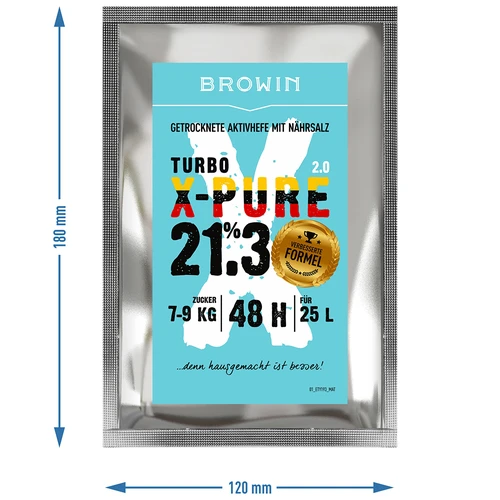 Drojdie Turbo X-Pure 21,3 %, 48 h, 25 L - 4