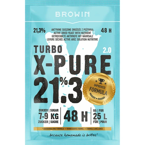 Drojdie Turbo X-Pure 21,3% 48h, 25 L