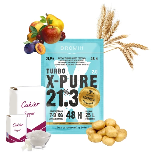 Drojdie Turbo X-Pure 21,3% 48h, 25 L - 4