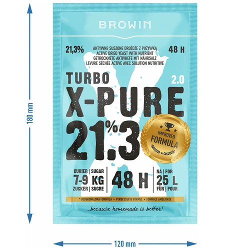 Drojdie Turbo X-Pure 21,3% 48h, 25 L - 5