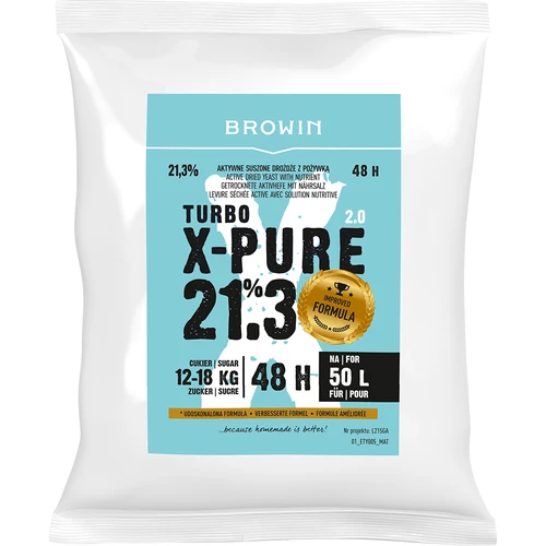 Drojdie Turbo X-Pure 21,3%, 50 L