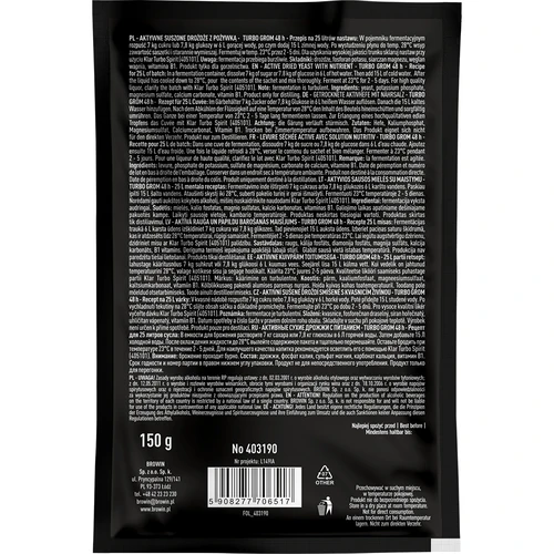 Drojdii de distilare Turbo Grom 48h - 2