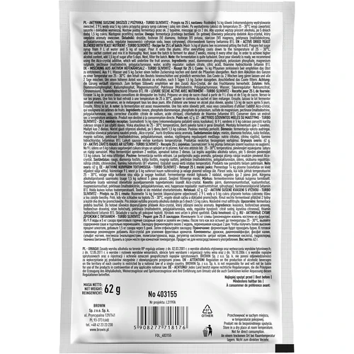 Drojdii de distilare Turbo Slivovitz - 2