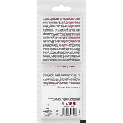 Drojdii + nutrienți - vinuri roșii - 2