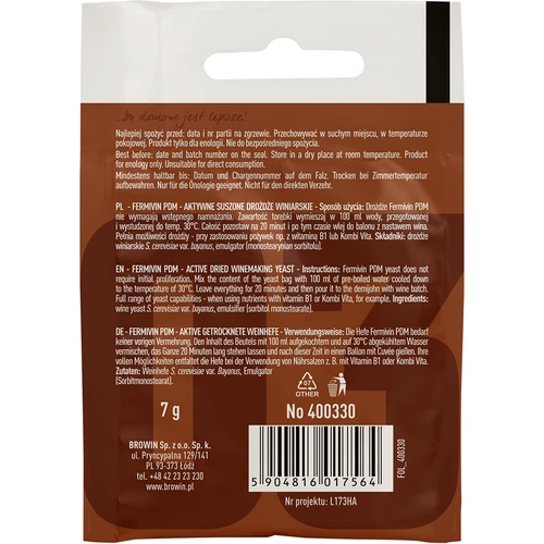 Drojdii pentru vinificație Fermivin PDM, 7 g - 2