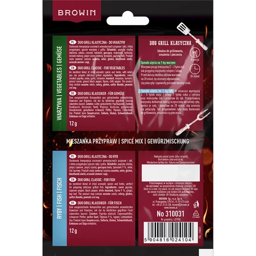 Duo Grill Clasic pentru pește și legume - amestec de condimente 2 în 1, 2 x 12 g - 2