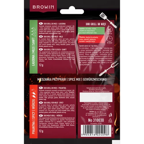 Duo Grill pentru carne, amestec de condimente 2 în 1, 2 x 12 g - 2