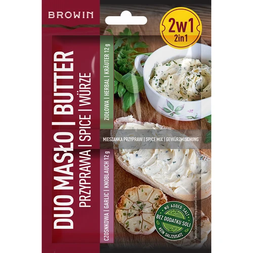 Duo Unt - condiment cu usturoi și ierburi 2 în 1, 2 x 12g