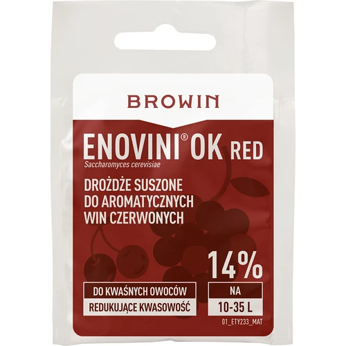 Enovini® OK RED - drojdie pentru vin care reduce aciditatea 7 g